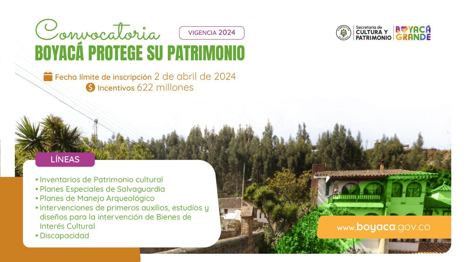 Secretar&iacute;a de Cultura abri&oacute; convocatoria para proteger el patrimonio de Boyac&aacute; con recursos del Ministerio de Cultura